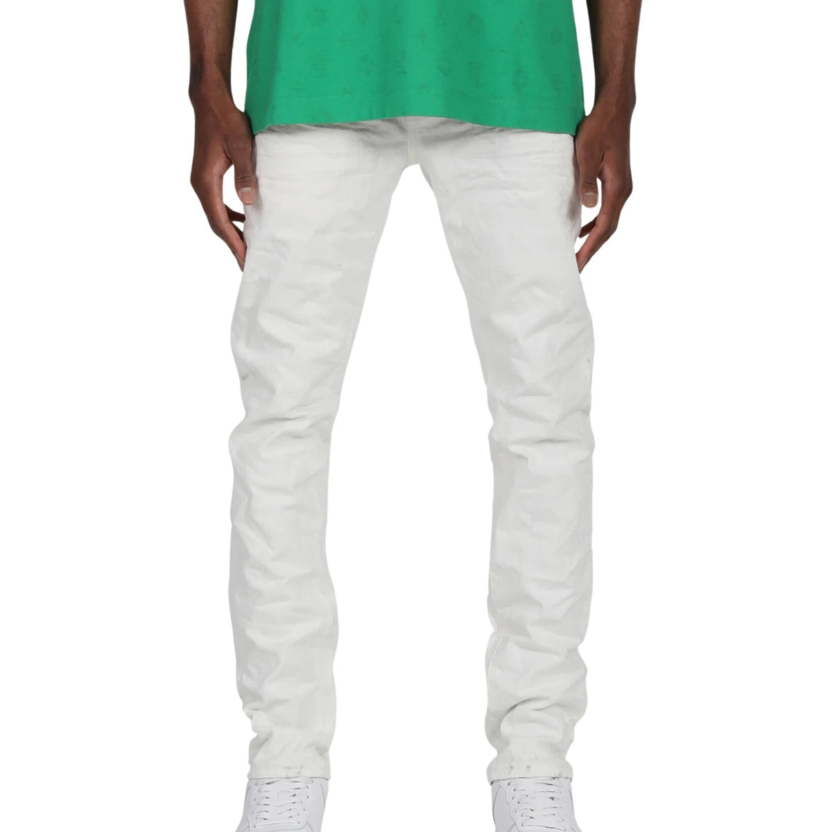 Purple-brand White Flocked Snake Jeans Mens Style : P001-wwfs123