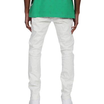 Purple-brand White Flocked Snake Jeans Mens Style : P001-wwfs123