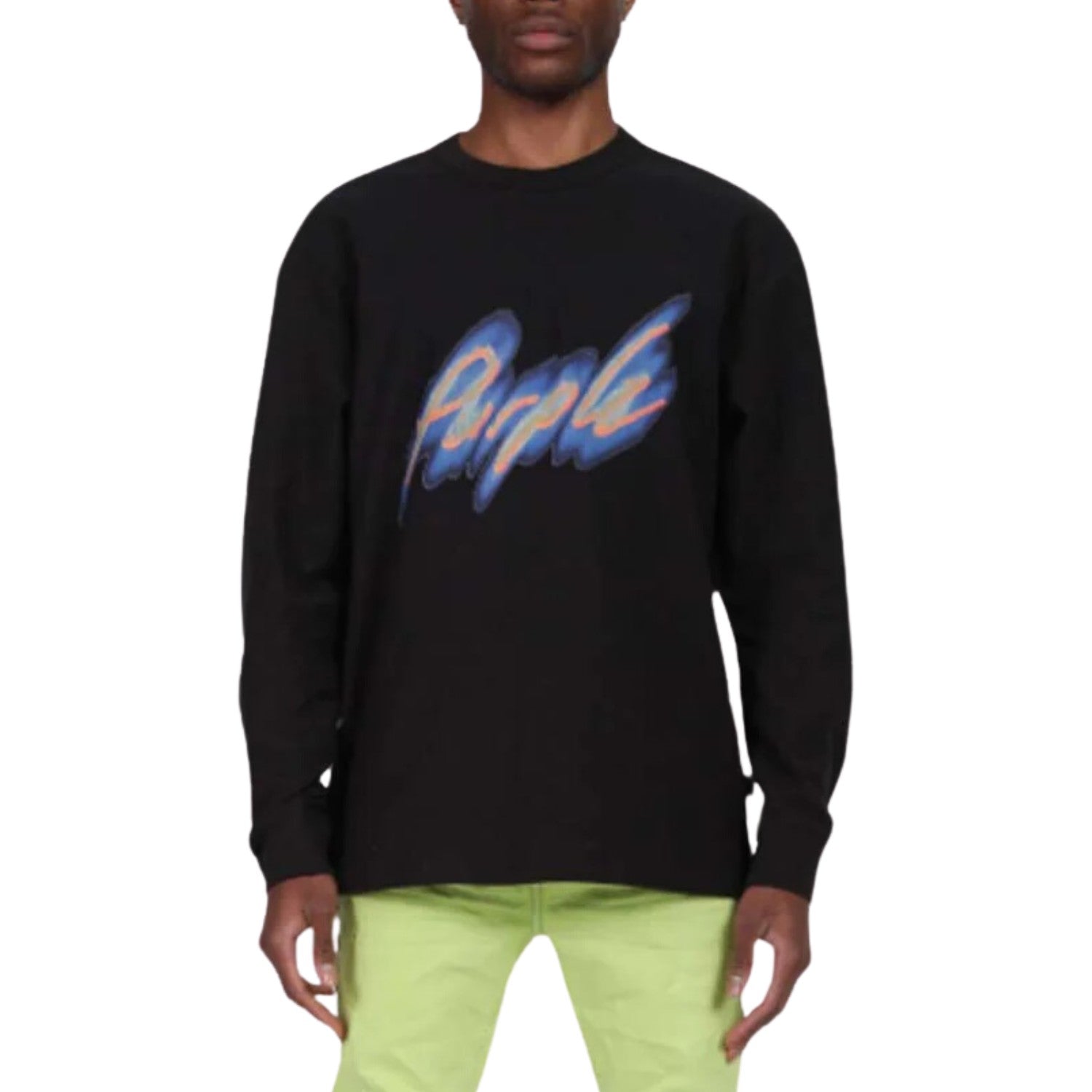 Purple-brand Textured Jersey Long Sleeve Tee Mens Style : P204-jbb123