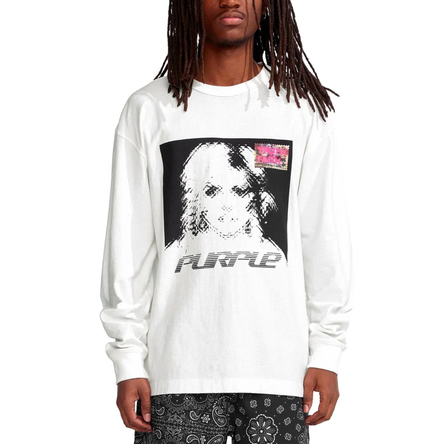 Purple-brand Textured Jersey Long Sleeve Tee  Mens Style : P204-jbwt123