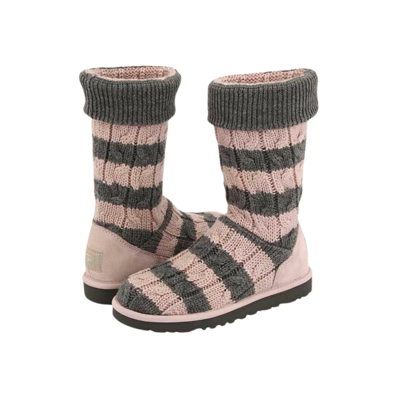 Uggs Classic Tall Stripe Cable Knit Boots Little Kids Style : 5996k