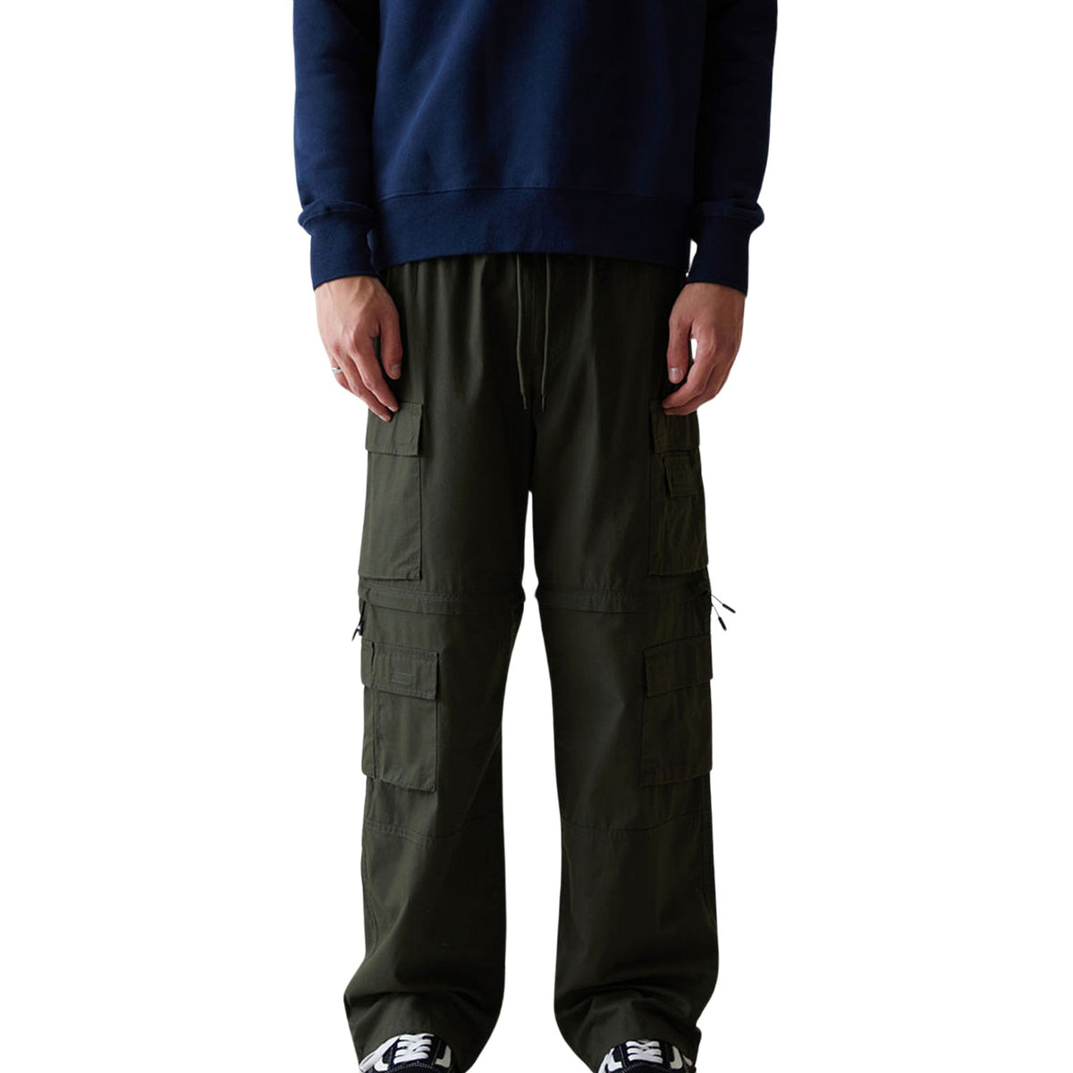 Pacsun Canvas Green Baggy Zip Off Cargo Pants Mens Style : Pac-030