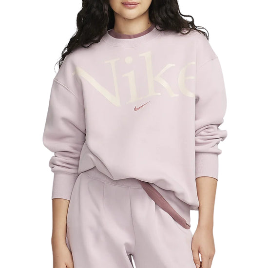 Nike Sportswear Phoenix Fleece Women's Oversized Crew-neck Logo Sweatshirt Womens Style : Fn3654