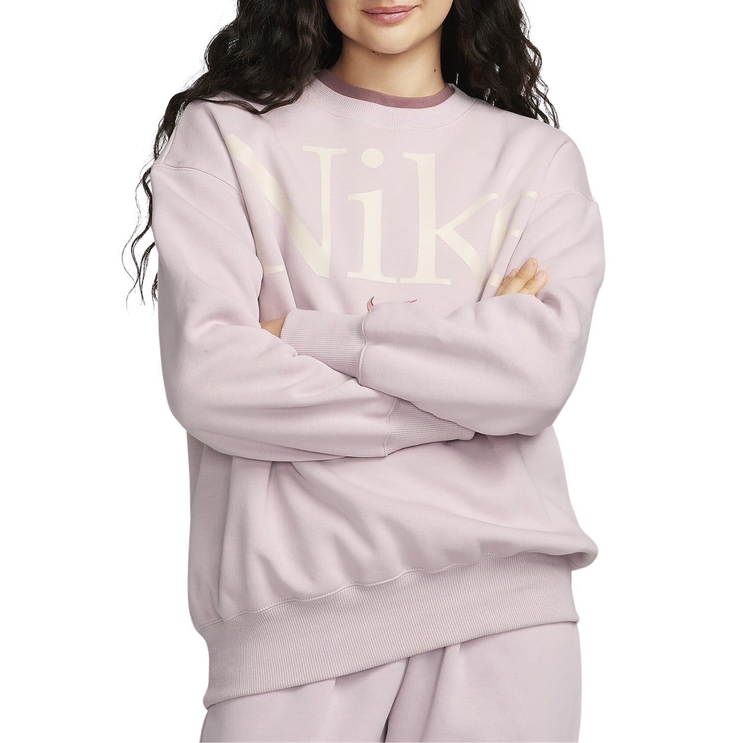 Nike Sportswear Phoenix Fleece Women's Oversized Crew-neck Logo Sweatshirt Womens Style : Fn3654