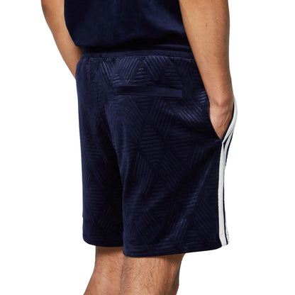 Sergio Tacchini Debossed Velour Short Mens Style : Sts24m50872