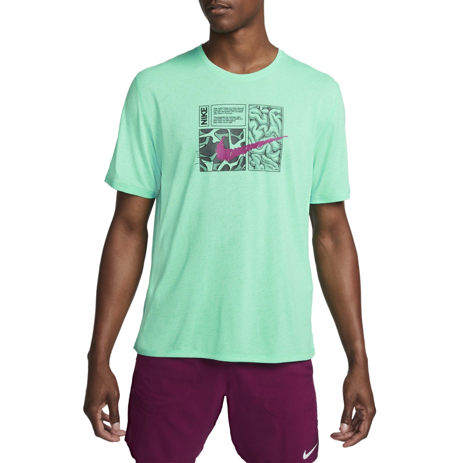 Nike Mens Dri-fit Miler Dye Short Sleeves Tee Mens Style : Dq6508