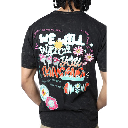 Smoke Rise Mineral Wash Doodle Graphic Ss Tee  Mens Style : Kt24274