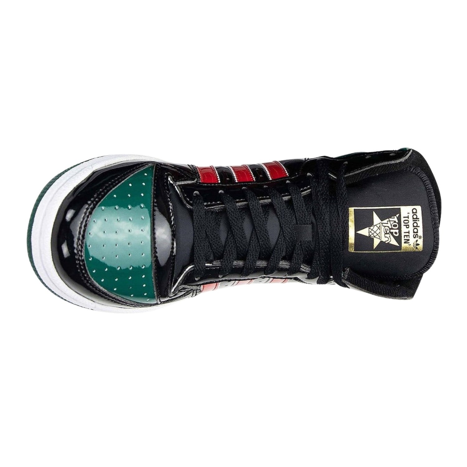 adidas Top Ten Black Green Red Patent