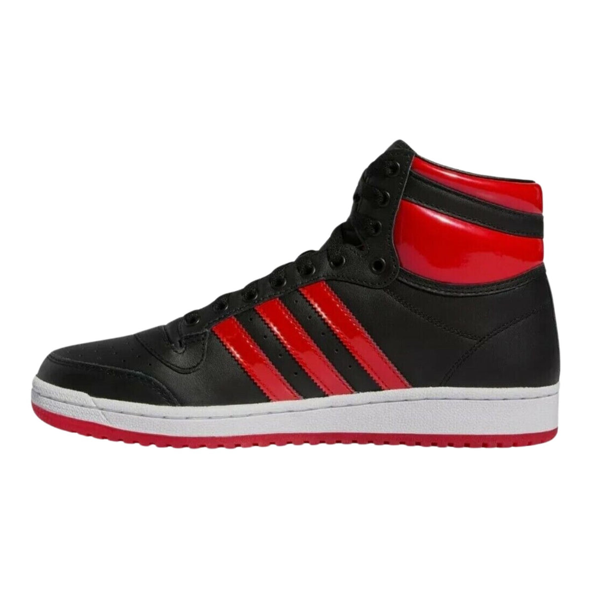 adidas Top Ten Hi Core Black Vivid Red Patent