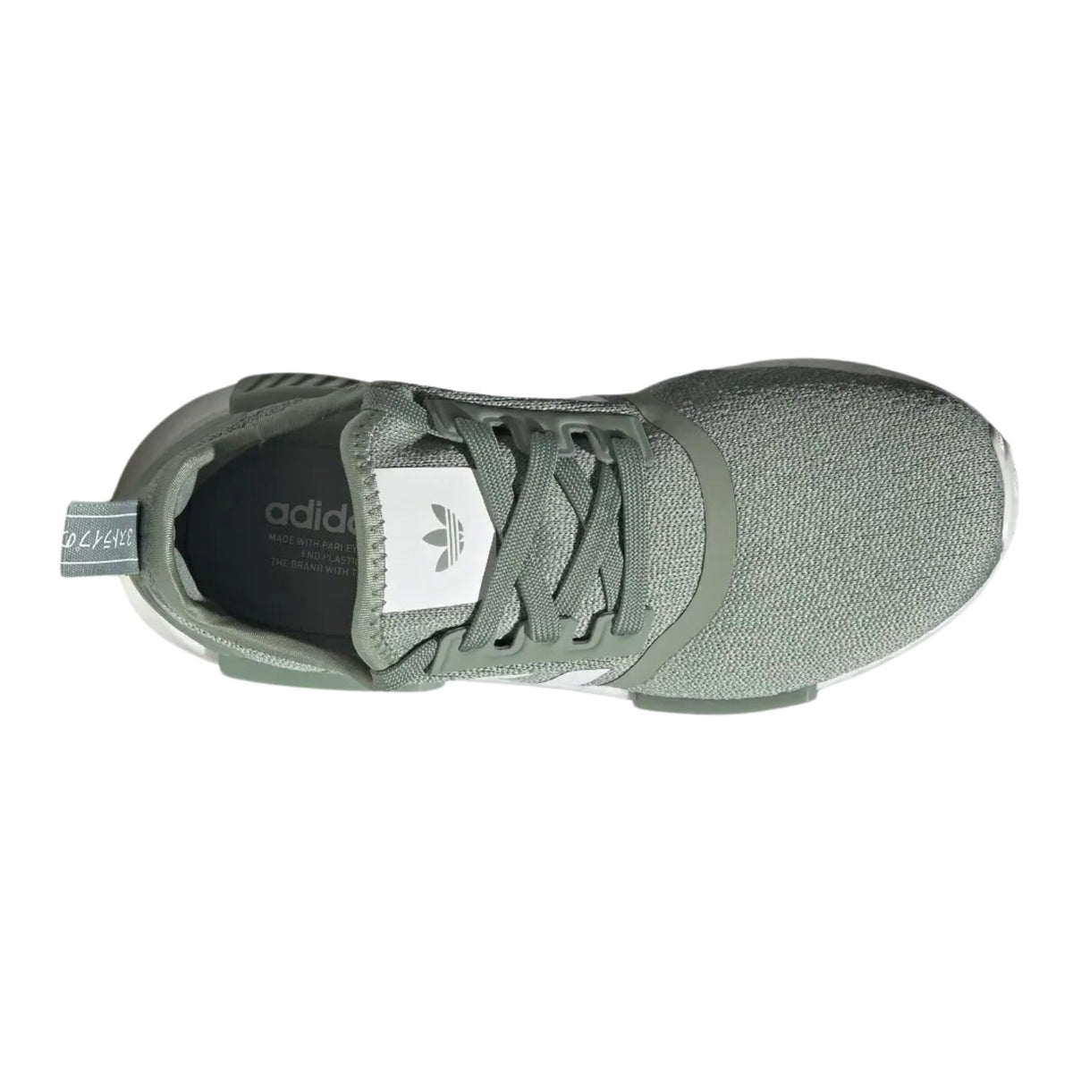 Adidas Nmd_r1 Juniors Silver Green Shoes Big Kids Style : Hq1655
