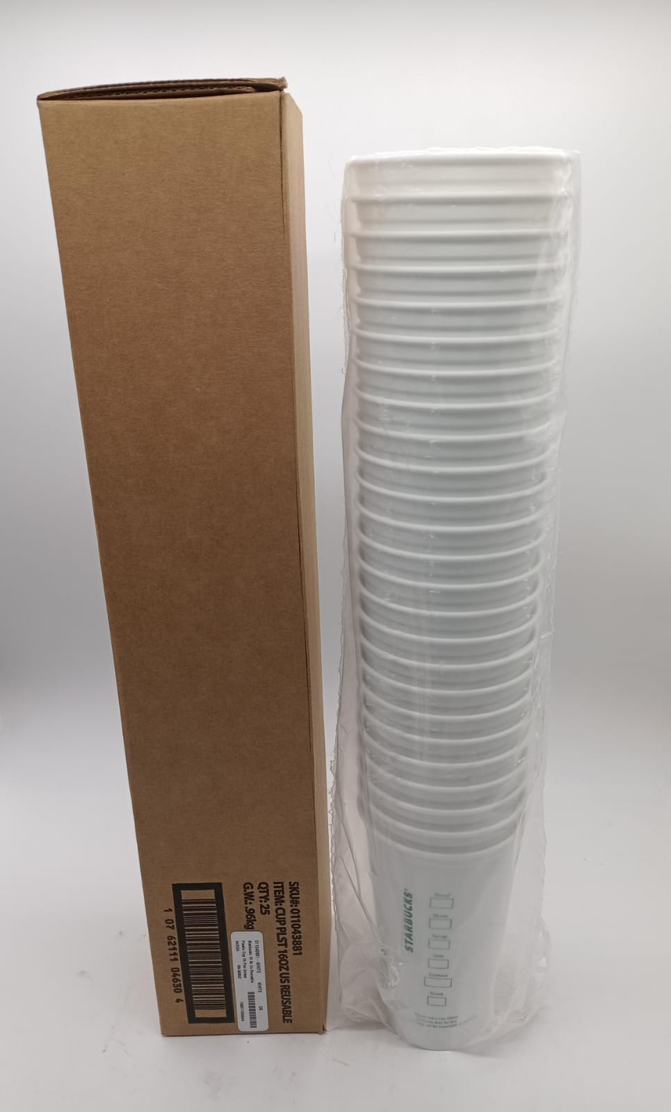 Starbucks 16 Oz Us Reusable Plastic Cup 25 Pcs Unisex Style : 011043881