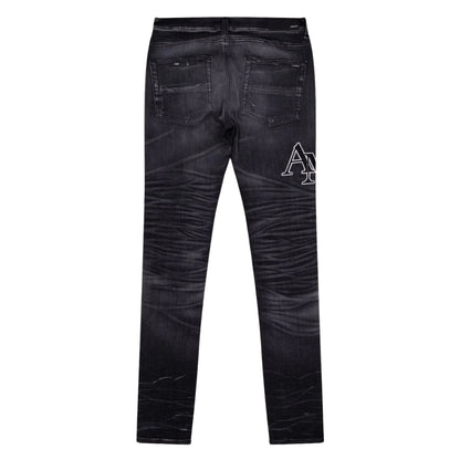 Amiri Straggered Logo Jeans Mens Style : Amdnsy1060