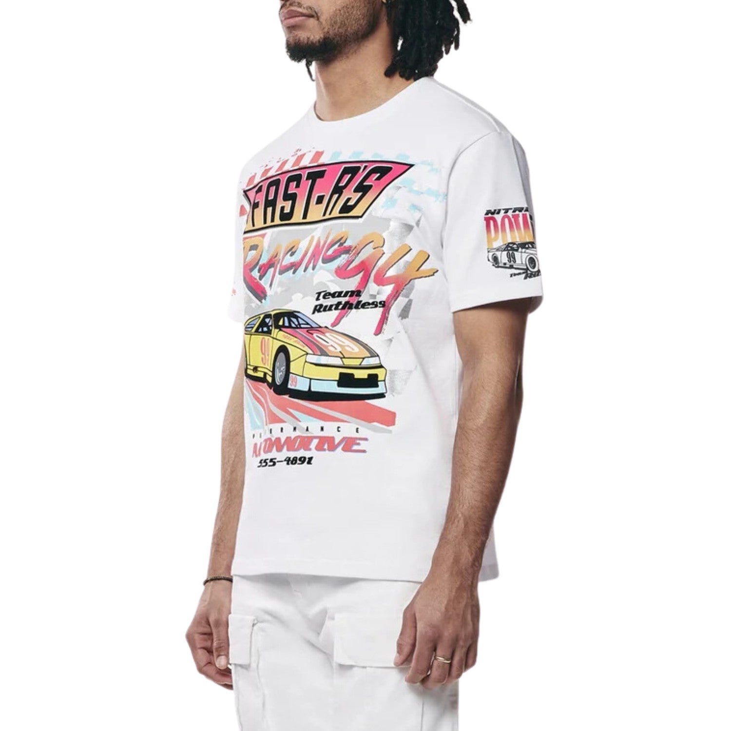 Smoke Rise Emb Patched &amp; Graphic Printed T-shirt Mens Style : Kt24258