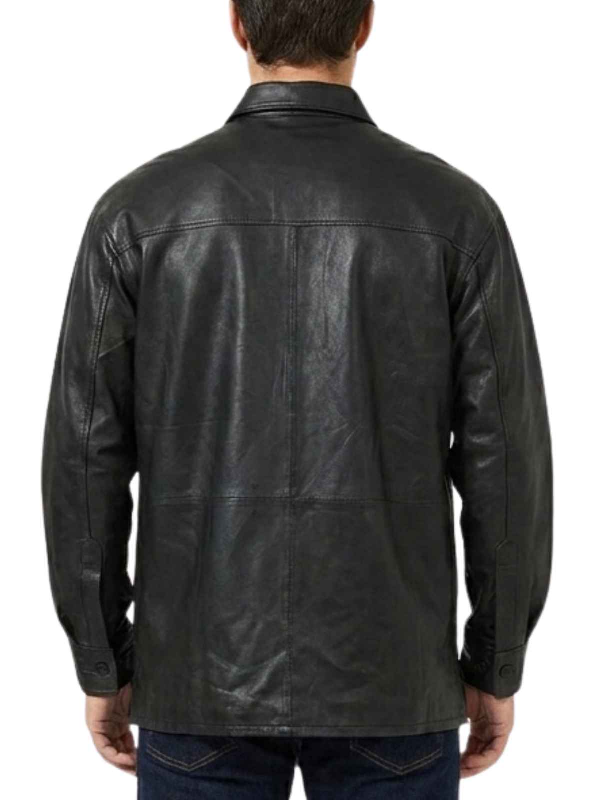 Hudson Outerwear Vintage Echtes Leder 5 Button Jacket Mens Style : HUD 001