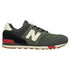 New Balance 574 Camo Green Team Red