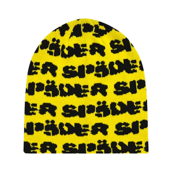 Sp5der Fuzzy Logo Skully Beanie Unisex Style : Bn04fw24