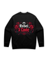 Rebel X Code Gothic Red Roses Crewneck Mens Style : Rxccrw005