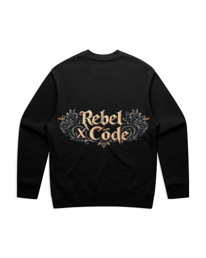 Rebel X Code Baroque Rebellion Crewneck Mens Style : Rxccrw018