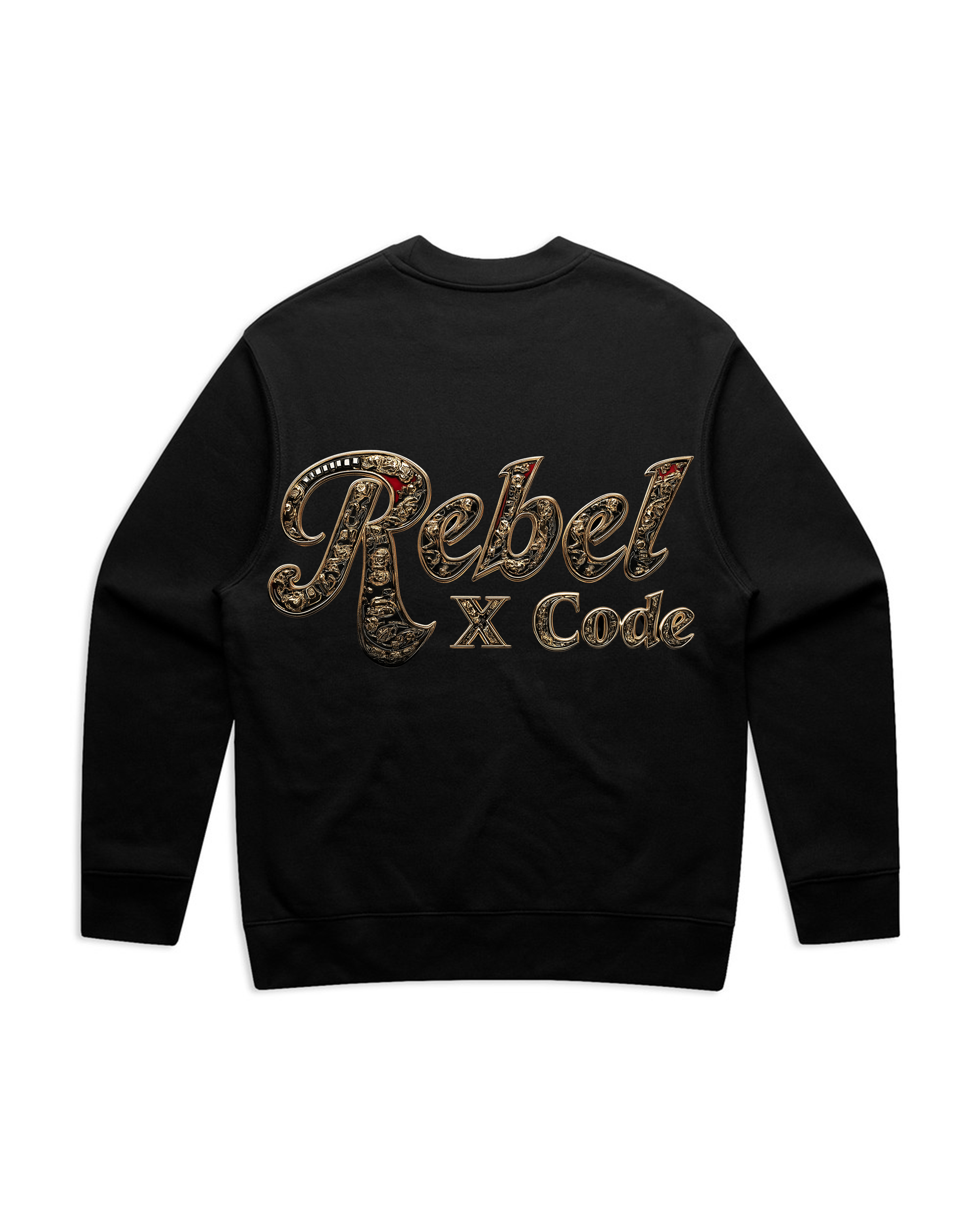 Rebel X Code Golden Filigree Crewneck Mens Style : Rxccrw020