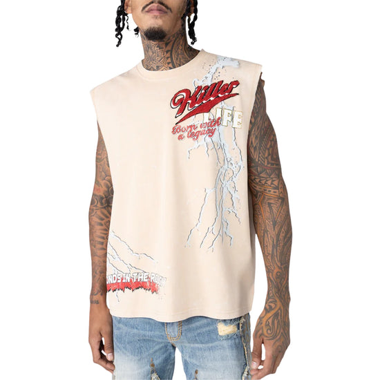 Smoke Rise Rhhinestone Killer Life T-shirt Mens Style : Kt25274