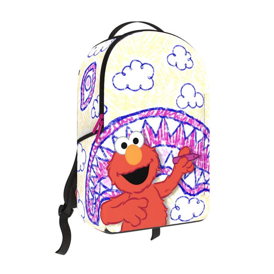 Sprayground Elmo's World Shark Sketch Backpack Unisex Style : 910b7030nsz
