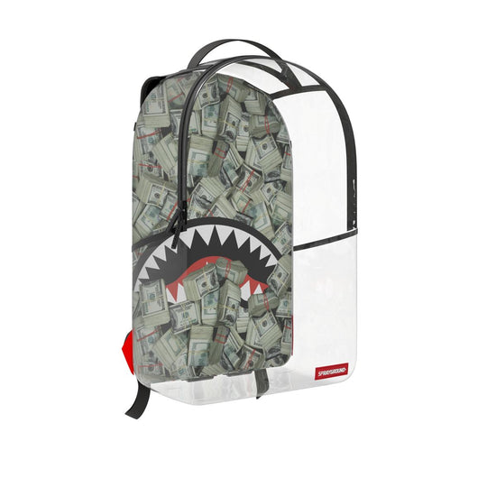 Sprayground Money Pile Dlxs Clear Backpack Unisex Style : 910b7750nsz