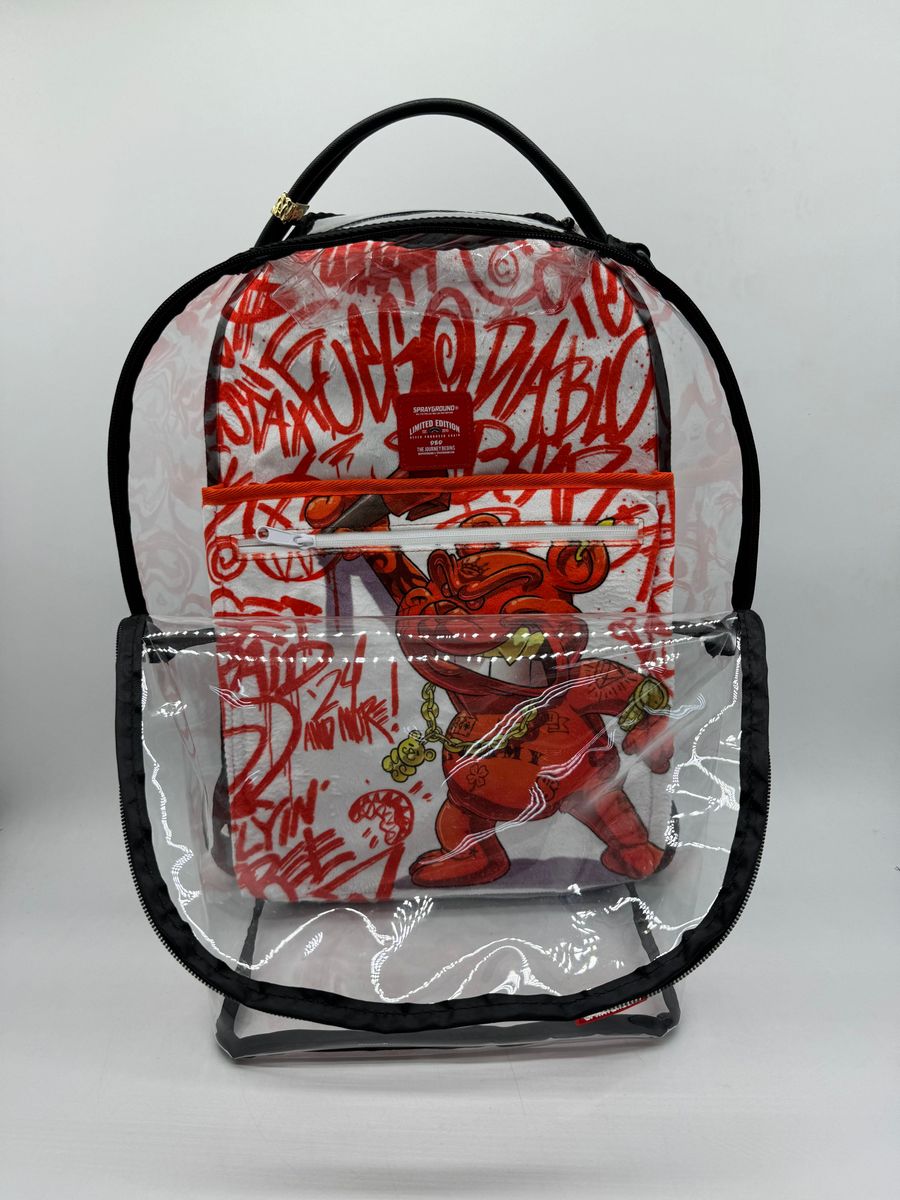 Sprayground Bear Grills Dlx Clear Backpack Unisex Style : 910b7768nsz