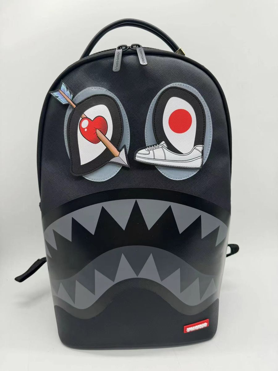 Sprayground Black Removable Eyes Dlxsv Backpack Unisex Style : 910b7556nsz