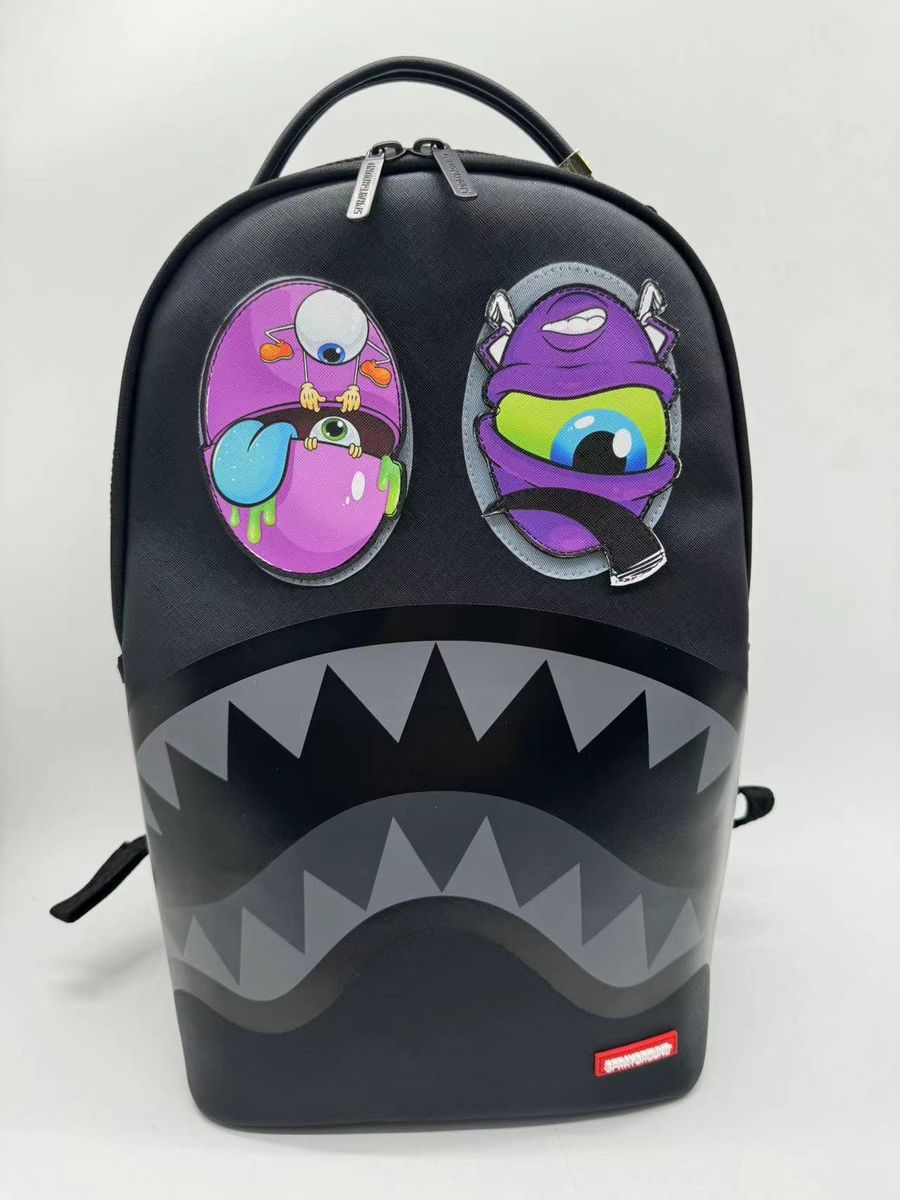 Sprayground Black Removable Eyes Dlxsv Backpack Unisex Style : 910b7556nsz