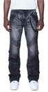 Smoke Rise Colorblock And Piping Jeans Mens Style : Jp25618