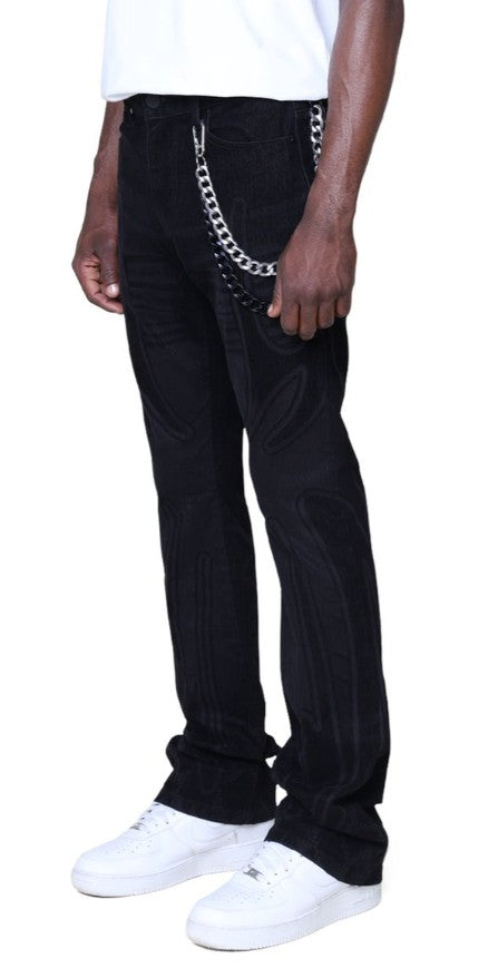 Smoke Rise Field Flocked Jeans Mens Style : Jp25527