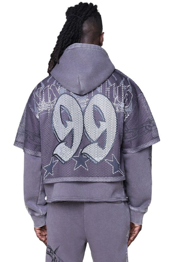 Smoke Rise Luxe Club Mesh 2-fer Hoodie Mens Style : Fo25674