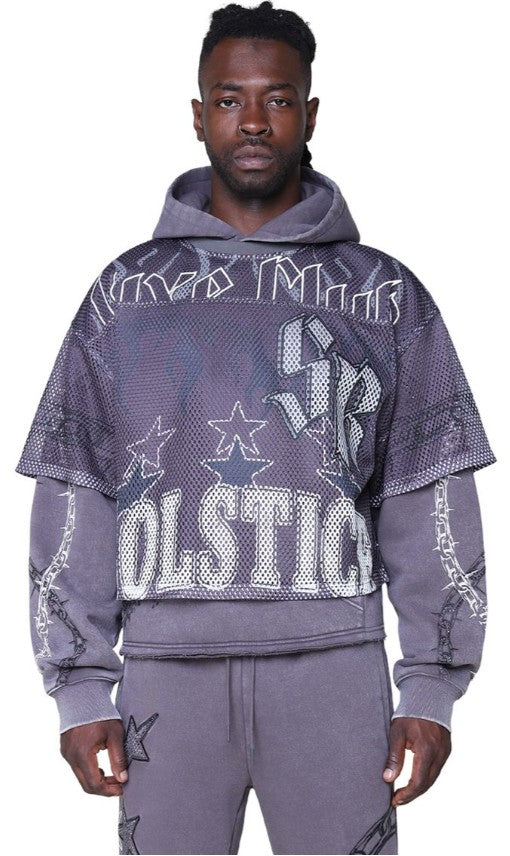 Smoke Rise Luxe Club Mesh 2-fer Hoodie Mens Style : Fo25674