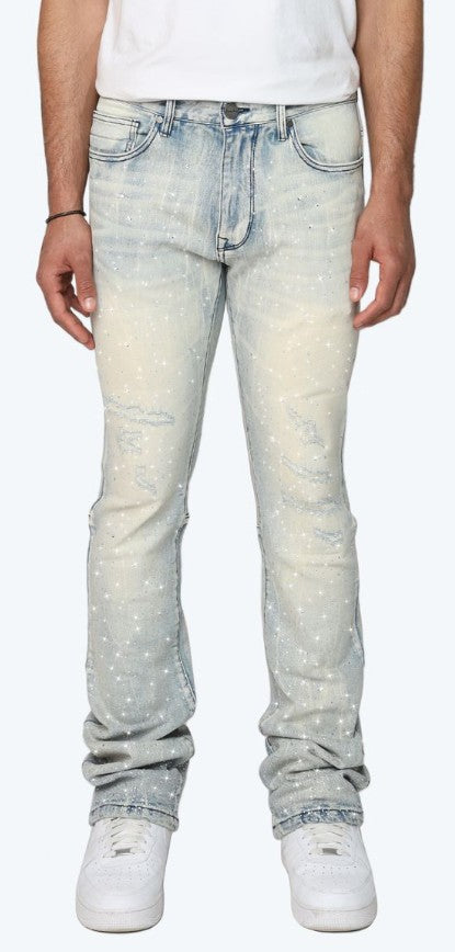 Smoke Rise All Rhinestone Jeans Mens Style : Jp25536