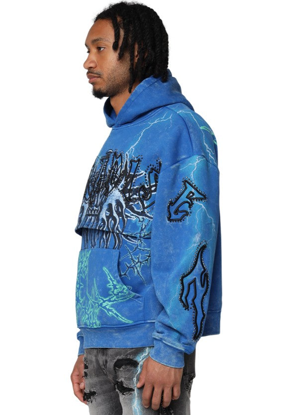 Smoke Rise Paradise Fleece 2fer Hoodie Mens Style : Fo25567