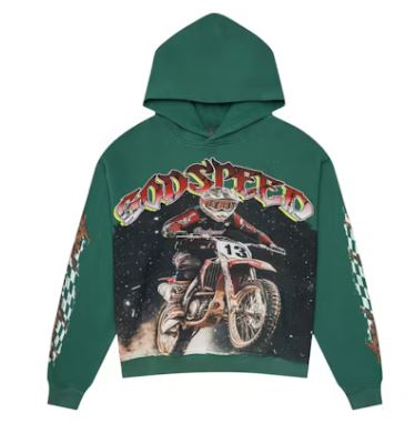God Speed Motocross Hoodie Mens Style : Gs-mch