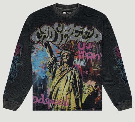 God Speed Vandal Long Sleeve Thermal Tee Mens Style : Gs-vlstt