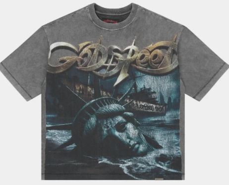 God Speed Liberty Ruins T-shirt Mens Style : Gs-lrt
