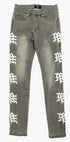 Mixed Emotion Monogram Denim  Jeans Mens Style : Mix-mdj
