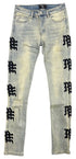 Mixed Emotion Monogram Denim Jeans Mens Style : Mix-mdj