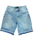 Mixed Emotion Me Rhinestone Denim Shorts Mens Style : Mix-mrds
