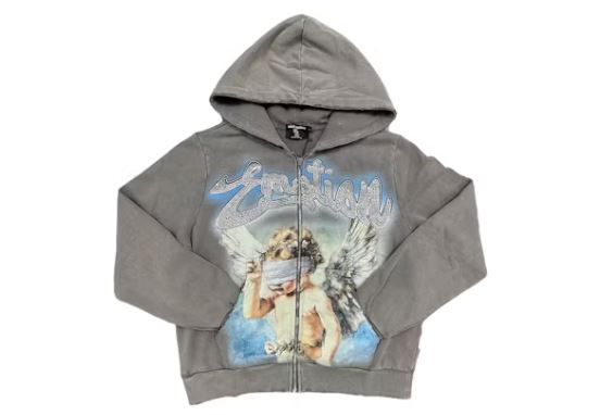 Mixed Emotion Rhinestone Hoodie Mens Style : Mix-rh