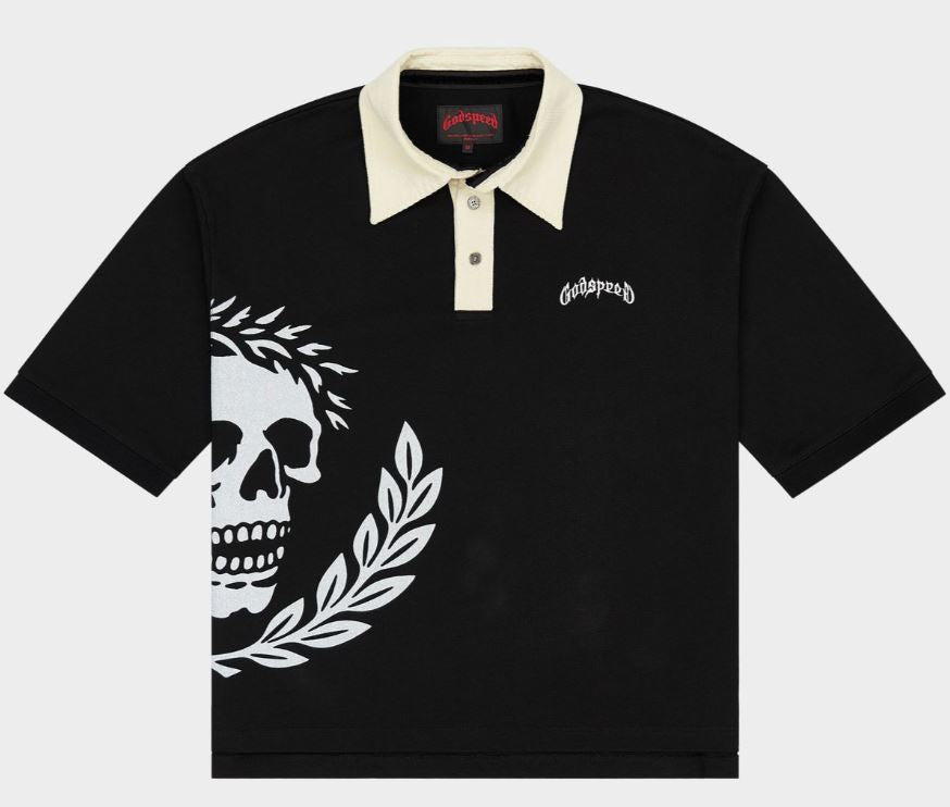 God Speed Victor Oversized Crest Polo Tee Mens Style : Gs-vocpt