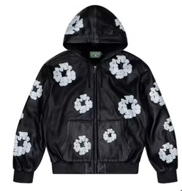 Denim Tears Leather Cotton Wreath Hoodie Mens Style : Fw250al1144