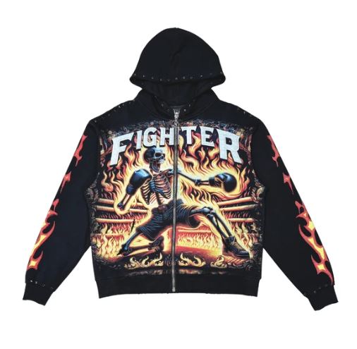 Stray Fighter Fullzip Hoodie Mens Style : St1644