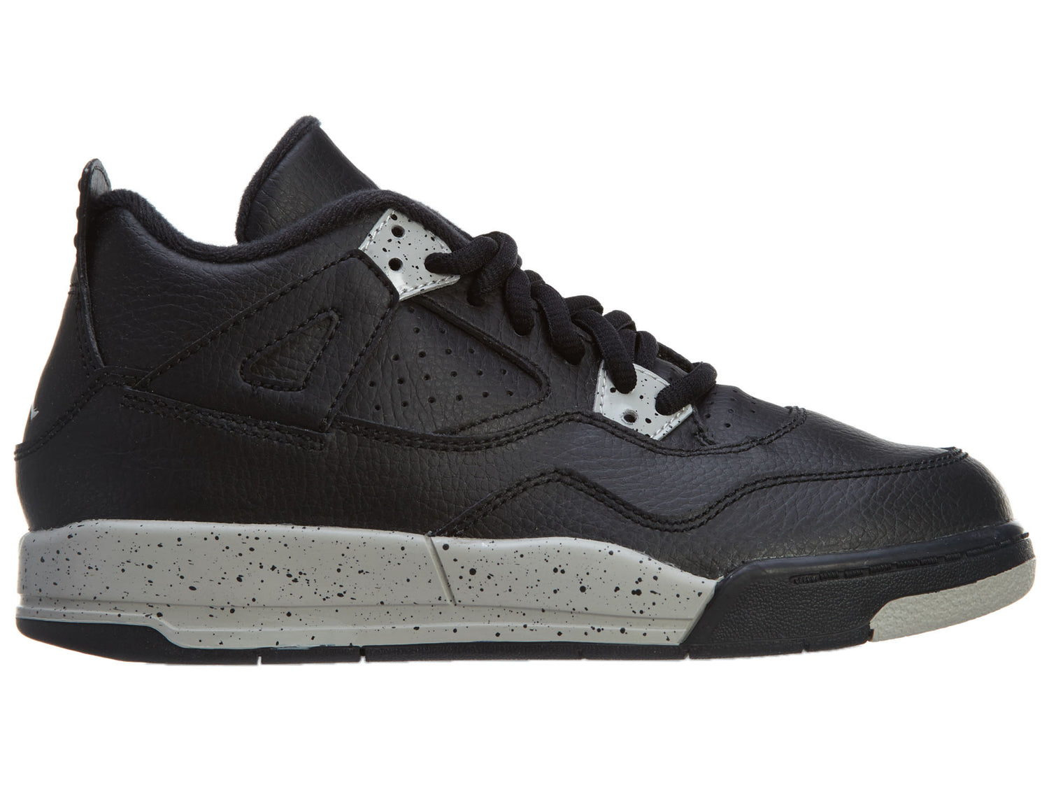 Nike Jordan 4 Retro LS BP Black Tech Grey Oreo  Boys / Girls Style :707430