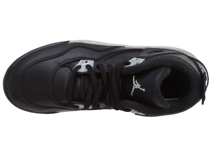 Nike Jordan 4 Retro LS BP Black Tech Grey Oreo  Boys / Girls Style :707430