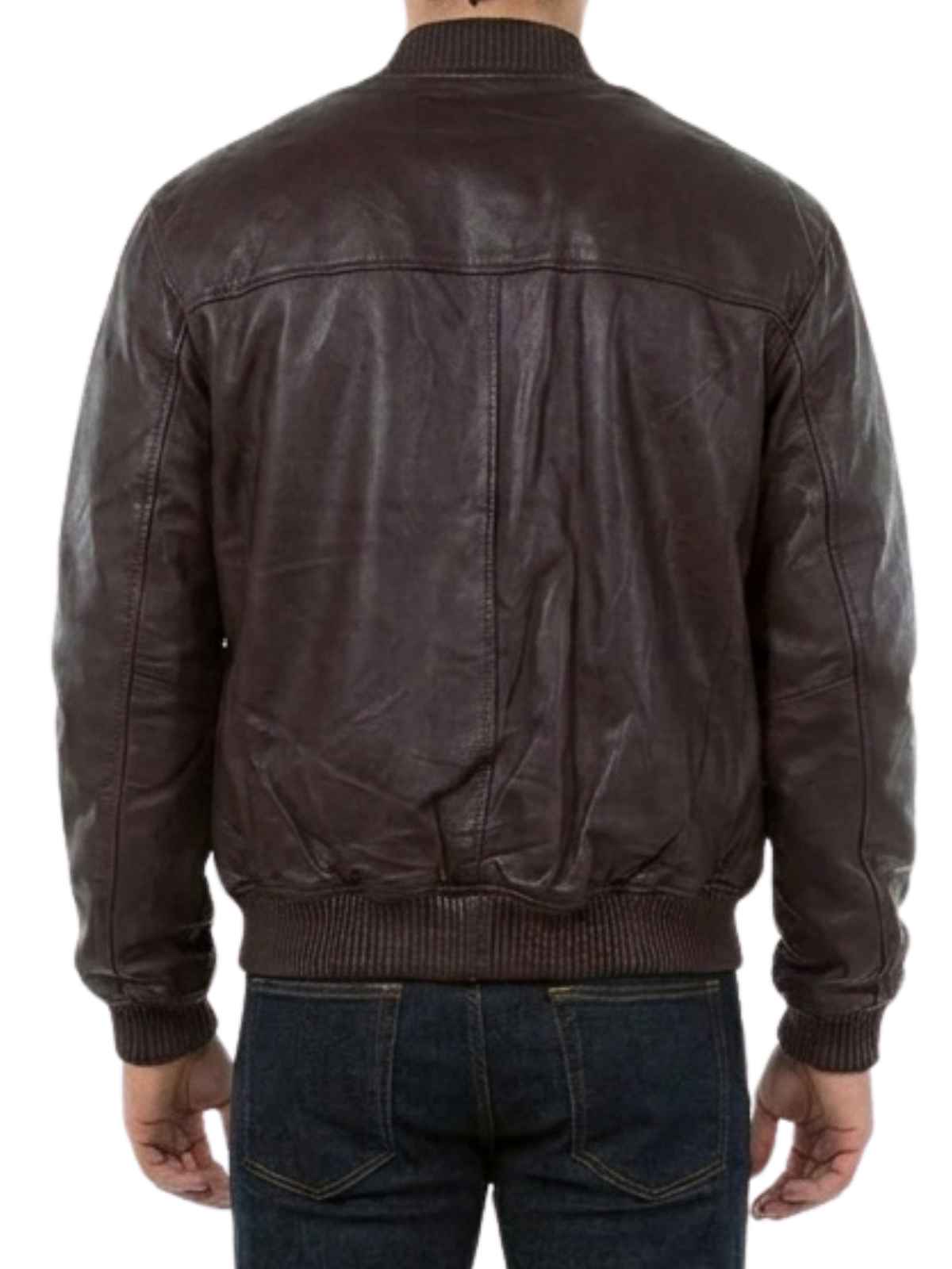 Hudson Outerwear Basic Leather Jacket Mens Style : HU00241