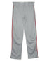 Alleson Relaxed Fit Open Bottom Elastic Waistband Baseball Pants With Braids Mens Style : 605WLB