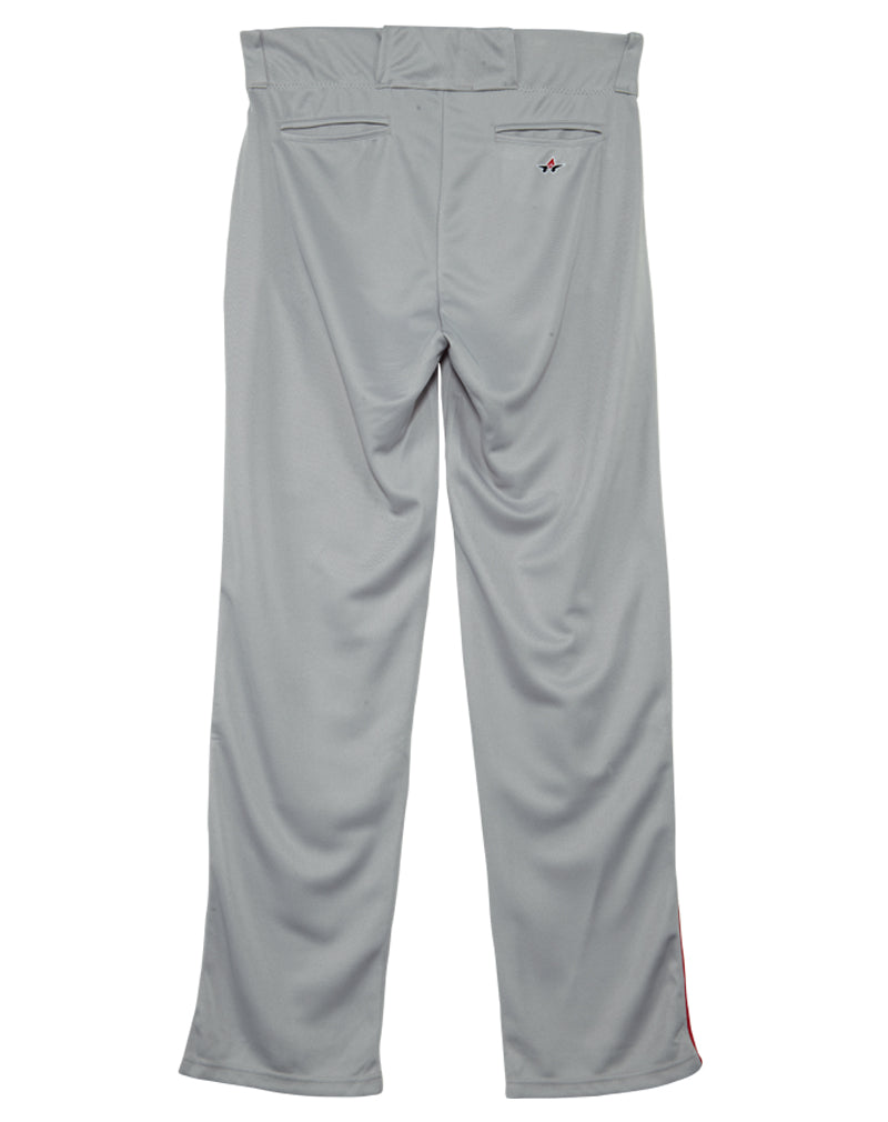Alleson Relaxed Fit Open Bottom Elastic Waistband Baseball Pants With Braids Mens Style : 605WLB